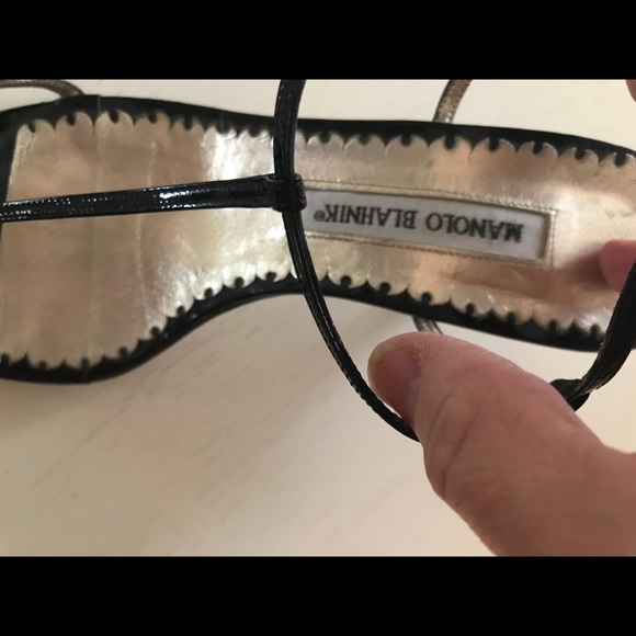 Size 7 Manolo Blahnik leather sandals - Picture 3 of 6